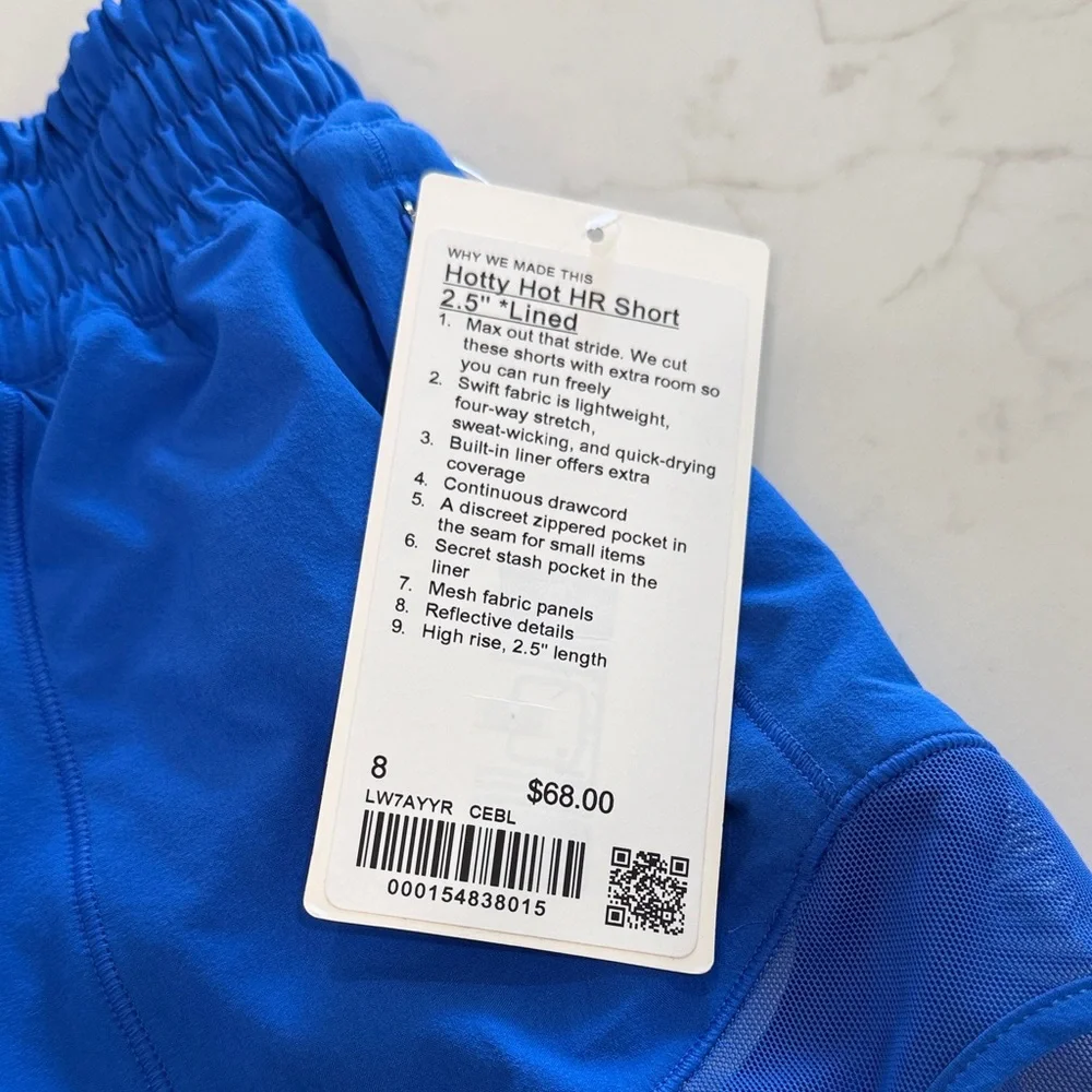 Lululemon Athletica Vibrant Blue Athletic Shorts - Picture 2 of 5